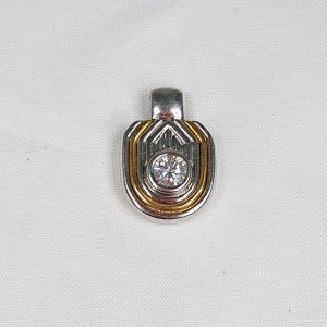 Pt900/K18 ダイヤモンド(0.56ct)付ネックレストップ