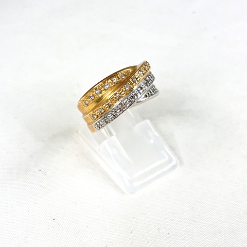 K18/Pt900 ダイヤモンド(0.30ct)付リング