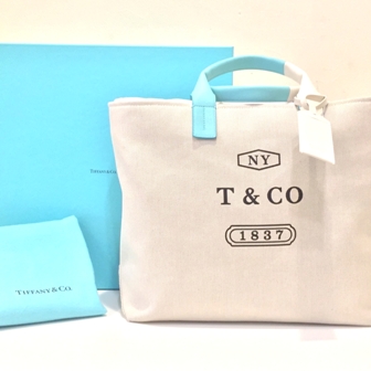 TIFFANY&Co. Weekend Tote コットンキャンバス 2Way バッグ