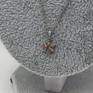 K18WGネックレス　サファイア0.2ct　メレダイヤ0.08ct