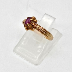 K18リング（ルビー0.3ct）