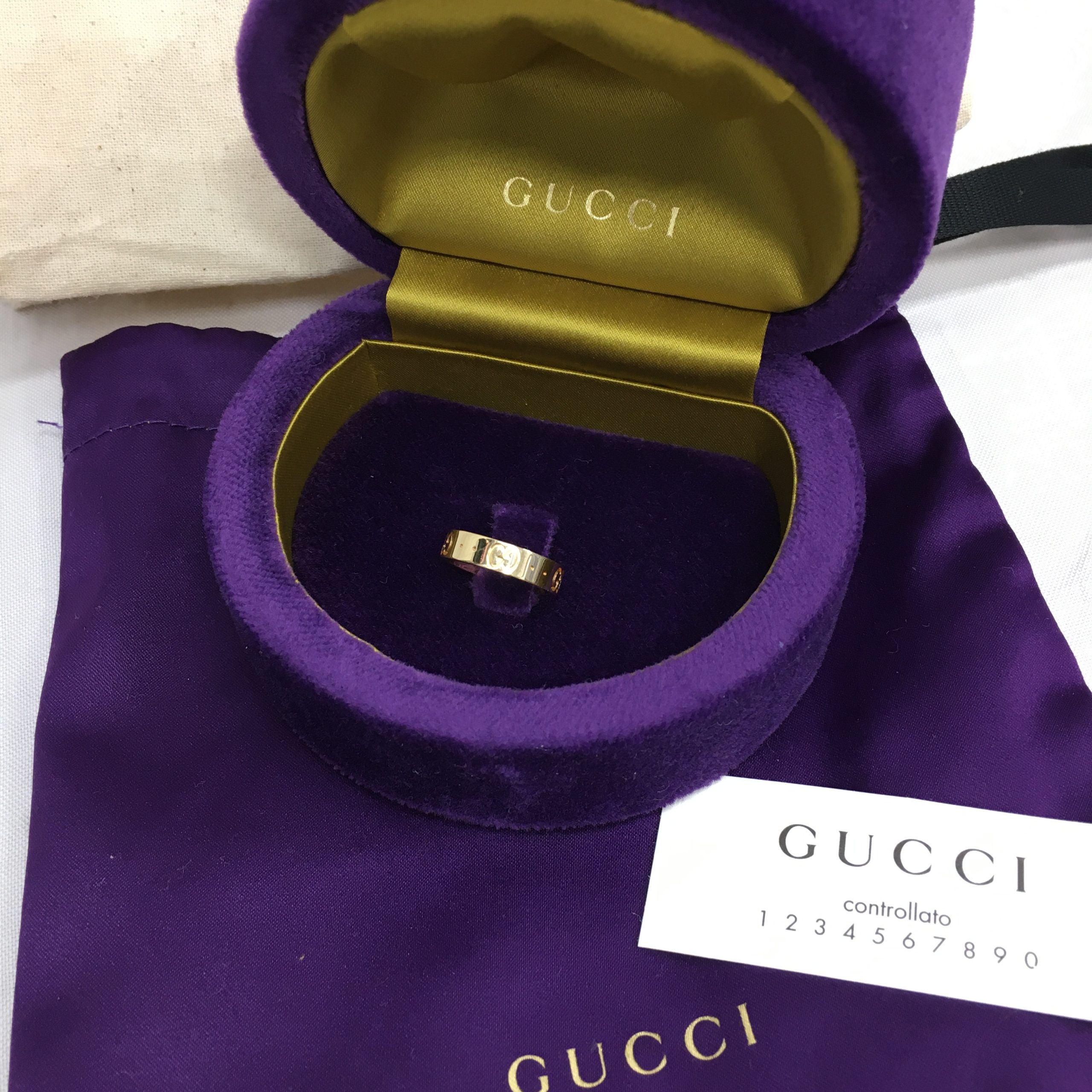 GUCCI グッチ GG アイコンリング AU750 K18YG イエローゴールド