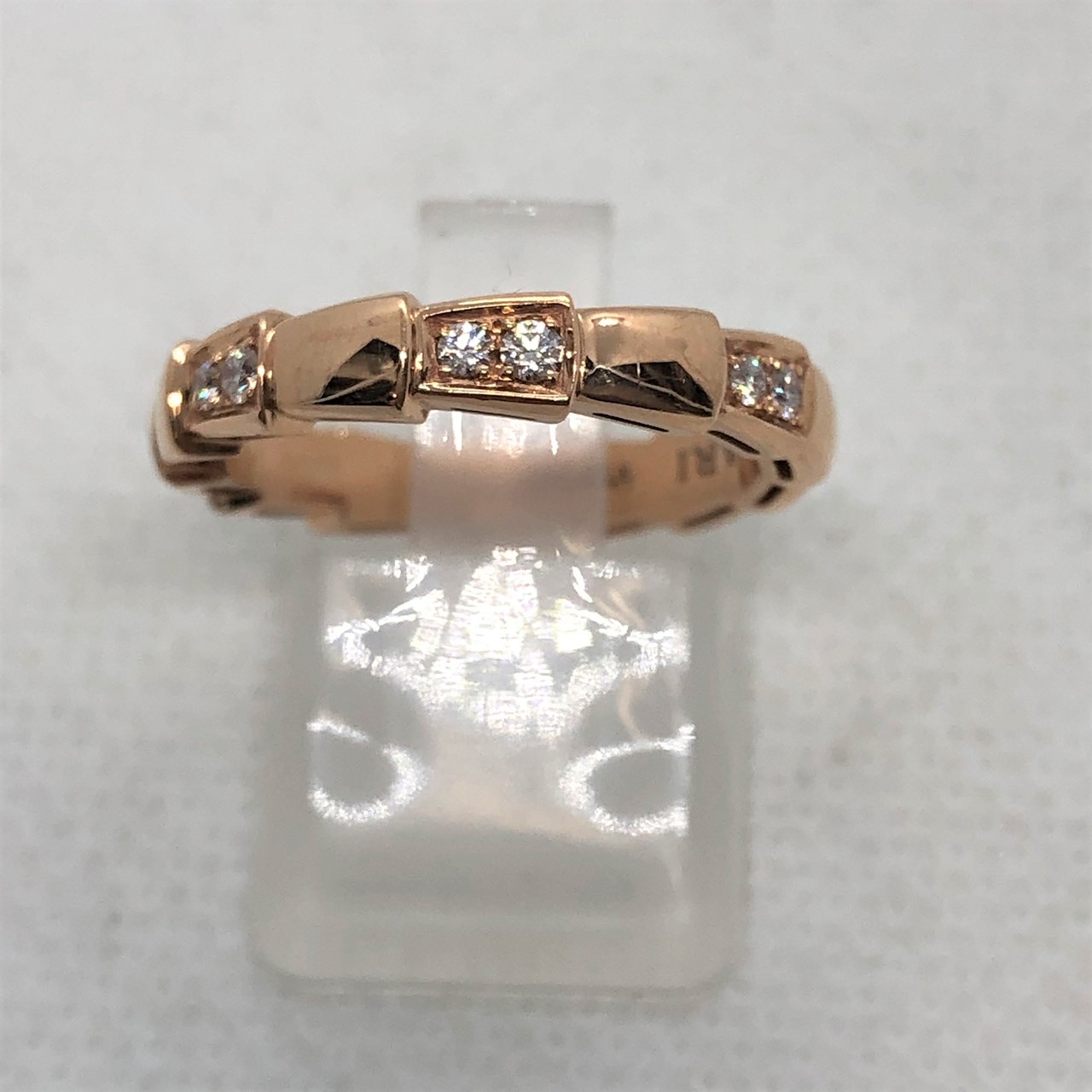ブルガリリング・指輪 セルペンティ ダイヤモンド リング K18 ホワイトゴールド WG シルバー銀 40803000496