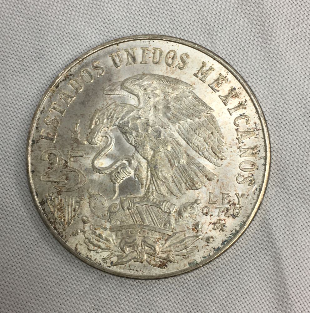 メキシコオリンピック 25ペソ 銀貨