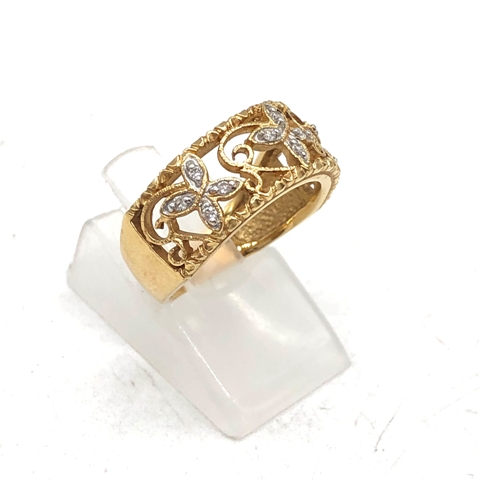 K18 メレダイヤ付リング
