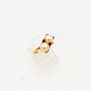 K18 パール付きリング