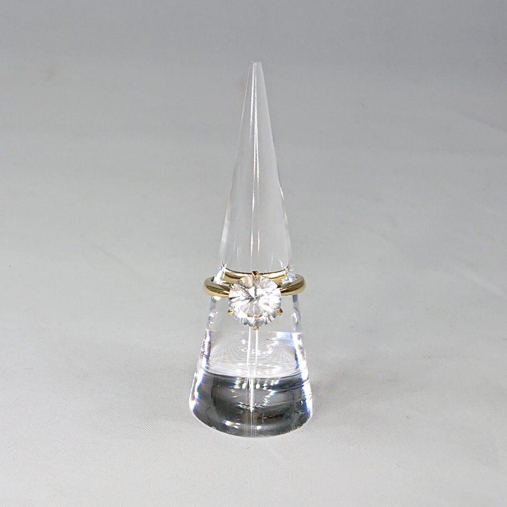 K18 ホワイトトパーズ(4.0ct)付リング
