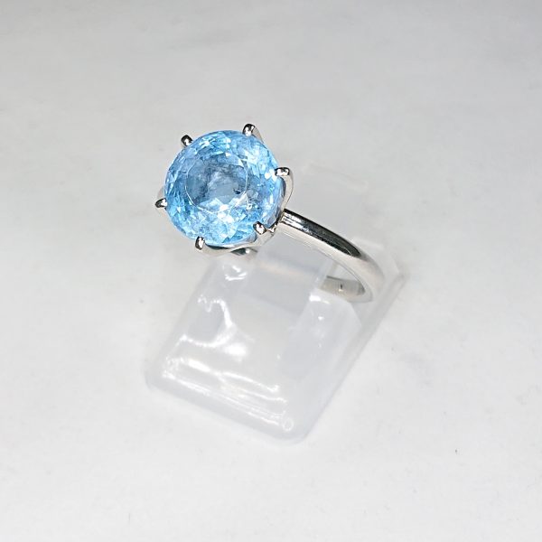 Pt900 アクアマリン(4.582ct)付リング