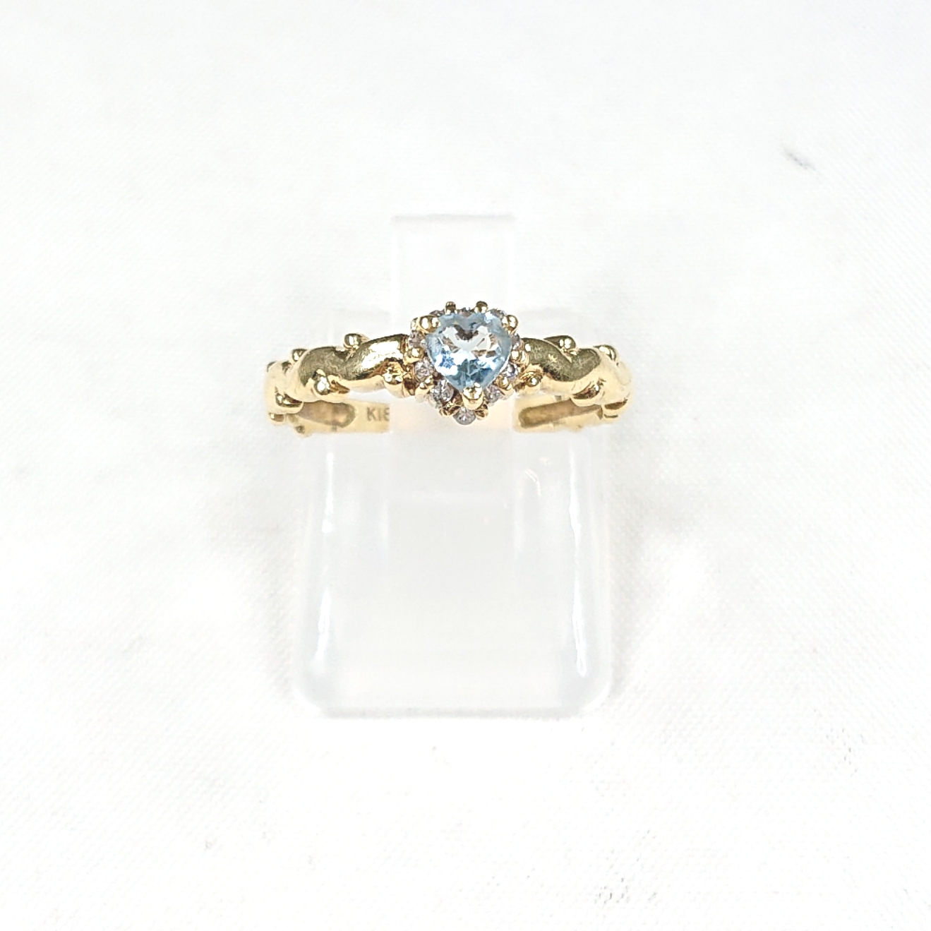 K18 アクアマリン(0.32ct)付リング