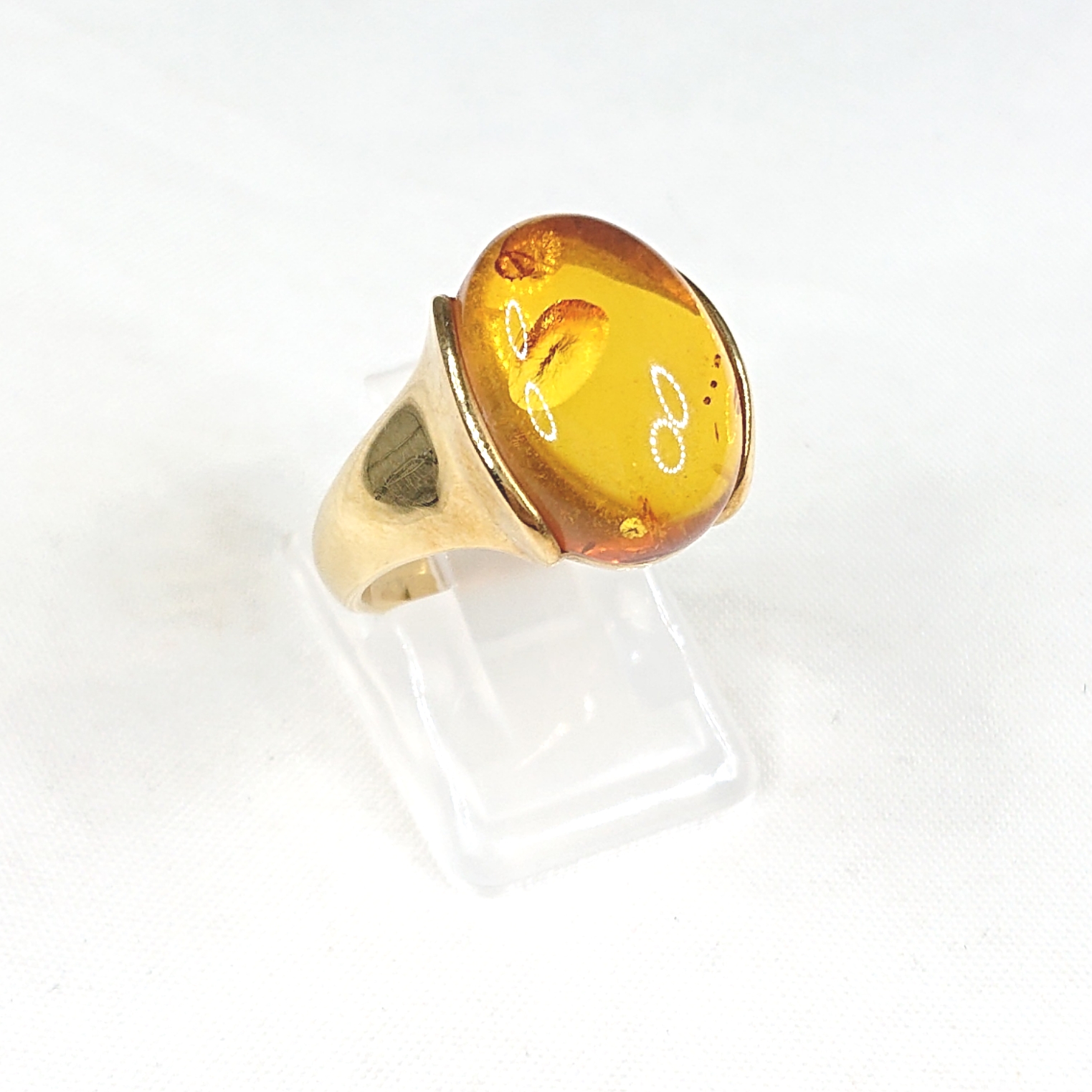 K18 琥珀(19.5ct)付リング