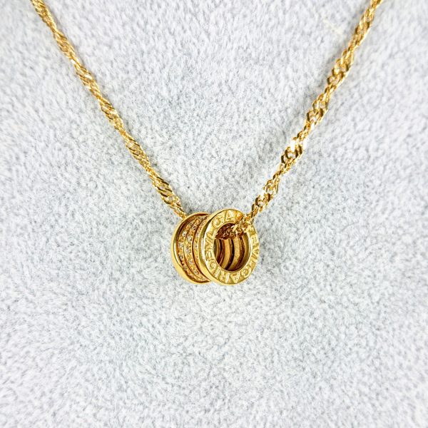 BVLGARI K18 ダイヤモンド(0.35ct)付ネックレストップ