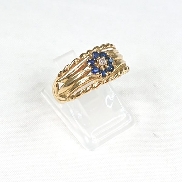 K18 スピネル(0.35ct)メレダイヤ(0.05ct)付リング