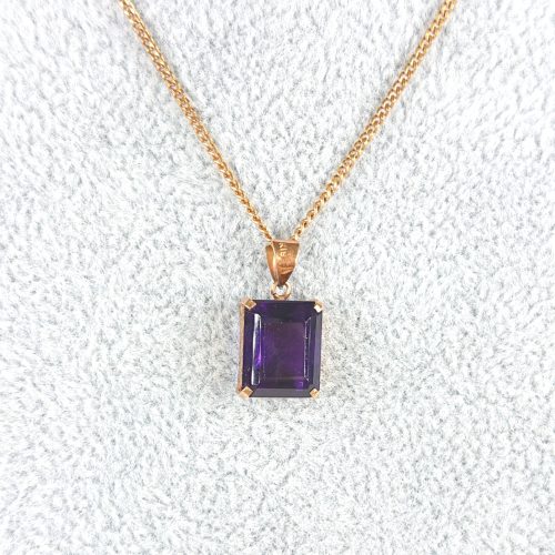 K18 アメジスト(11.0ct)付ネックレス