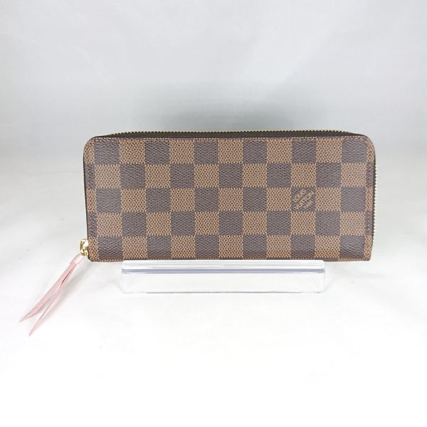 LOUIS VUITTON ダミエ ポルトフォイユクレマンス ローズ・バレリーヌ 長財布