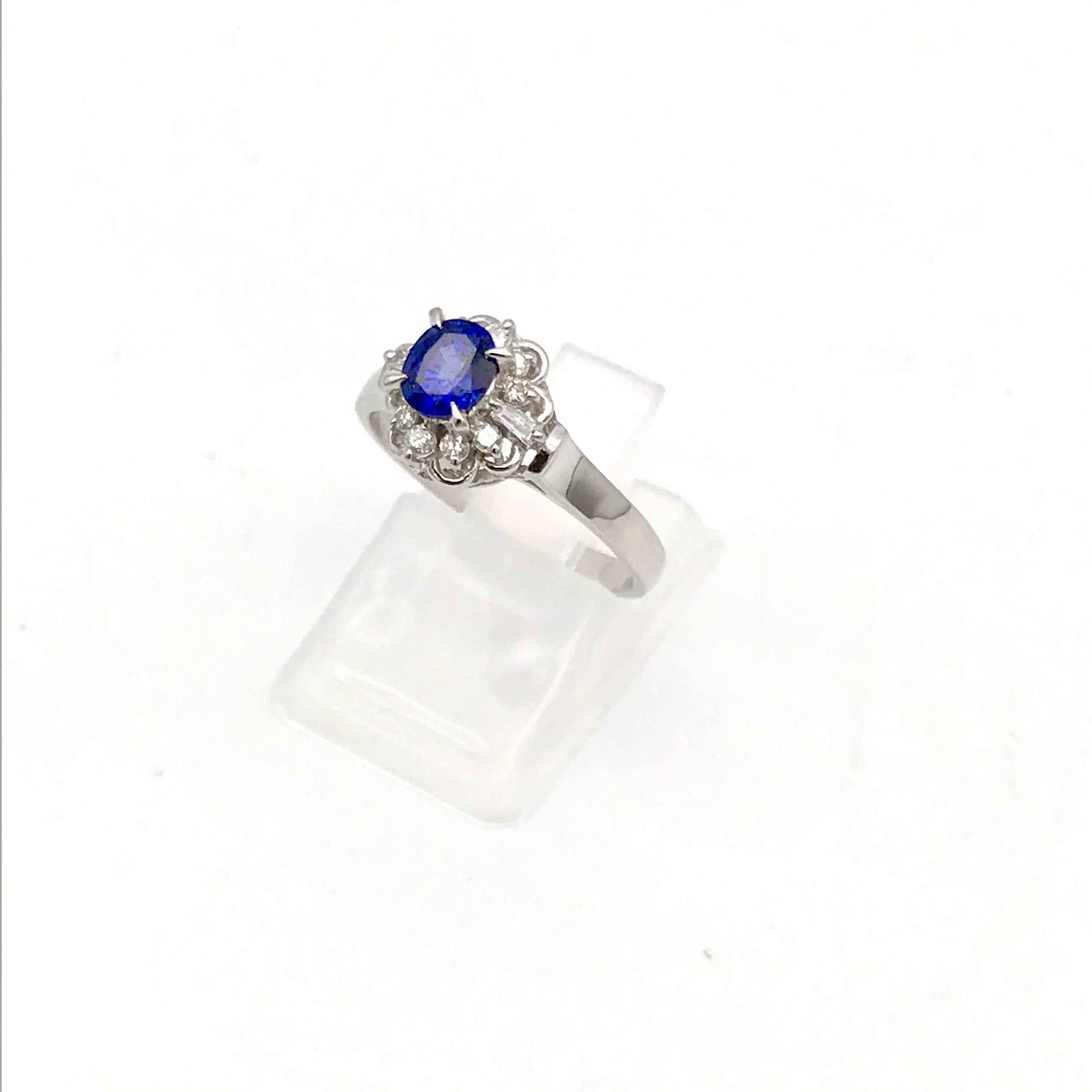 pt900 サファイア1.579ct ダイヤ0.8ct ダイヤリング Pt900 リング（サファイア2.2ct、メレダイヤ0.015ct） 買取実績