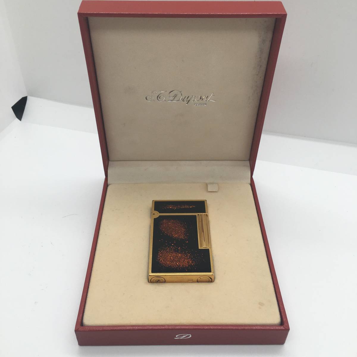 ガスライター デュポン S.T'DUPONT 20μ 石無し ゴールド カルティエ 箱付き  ガスライター デュポン S.T\u0027DUPONT 20μ 石無し ゴールド カルティエ 箱付き