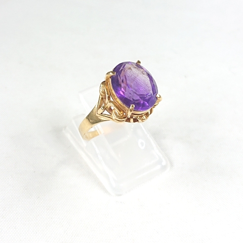 K18 アメジスト(5.0ct)付リング