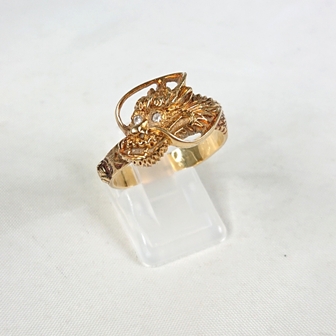 K18 メレダイヤ(0.05/0.05ct)付きリング