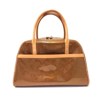 LOUIS VUITTON ヴェルニ モノグラム トンプキンス・スクエア ボストンバッグ