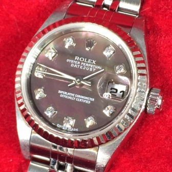 ROLEX オイスターパーペチュアル デイトジャスト ブラックシェル文字盤