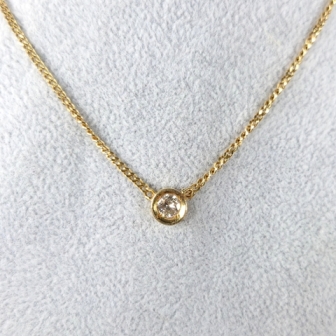 K18 ダイヤモンド(0.48ct)付ネックレス