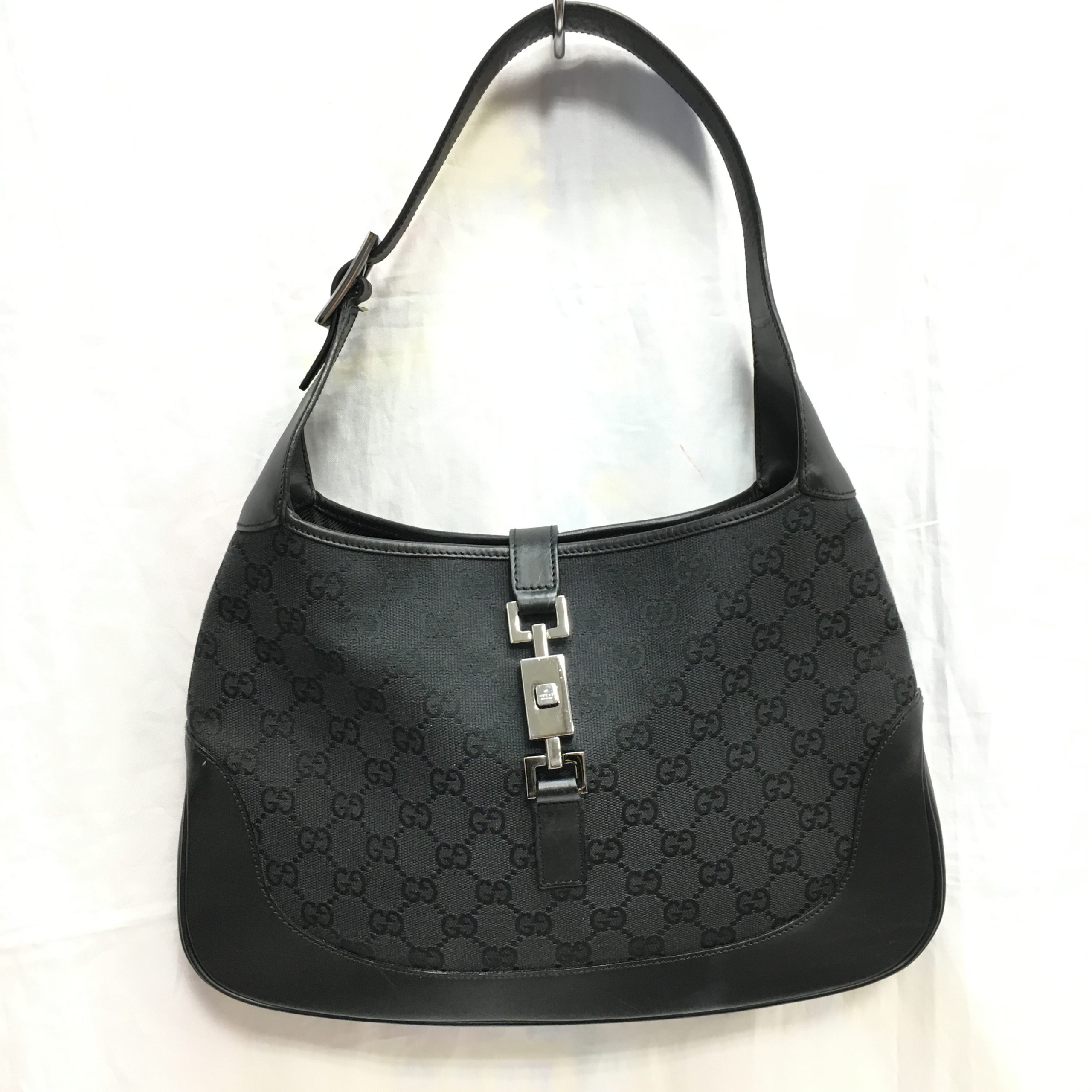 【美品】グッチ　ジャッキー　トートバッグ　CG柄　黒　シルバー金具 楽天市場】美品 GUCCI グッチ ジャッキー ブラック 黒 シルバー