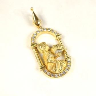 K18 ダイヤモンド(0.63ct)付ネックレストップ