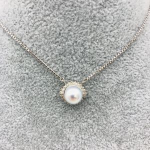 K18WG ネックレス（パール5.5ct）