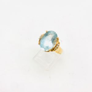 K18 リング（アクアマリン 2.3ct)