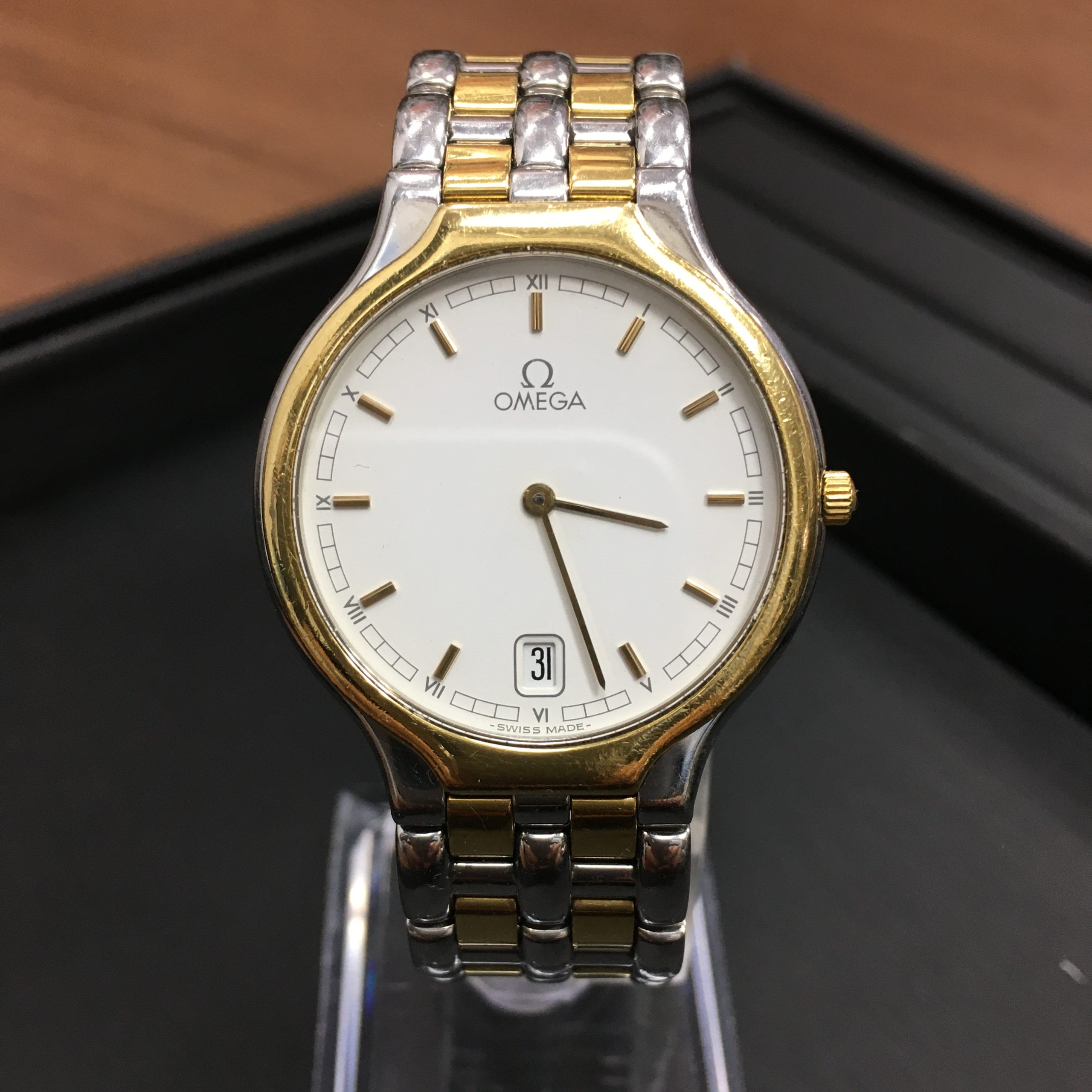 OMEGA オメガ コンビ 1449/432 メンズ腕時計 シルバー クォーツ コンビ デイト