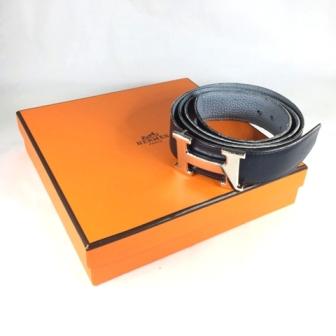 HERMES Hバックル レザーベルト