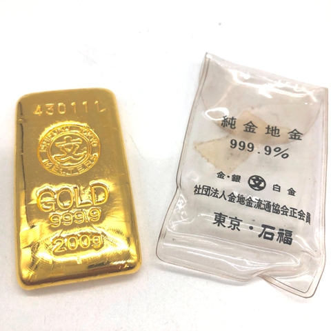 純金インゴット200ｇ（石福）その他アクセサリー類