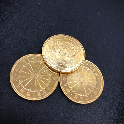 天皇陛下御在位60年記念金貨ほか