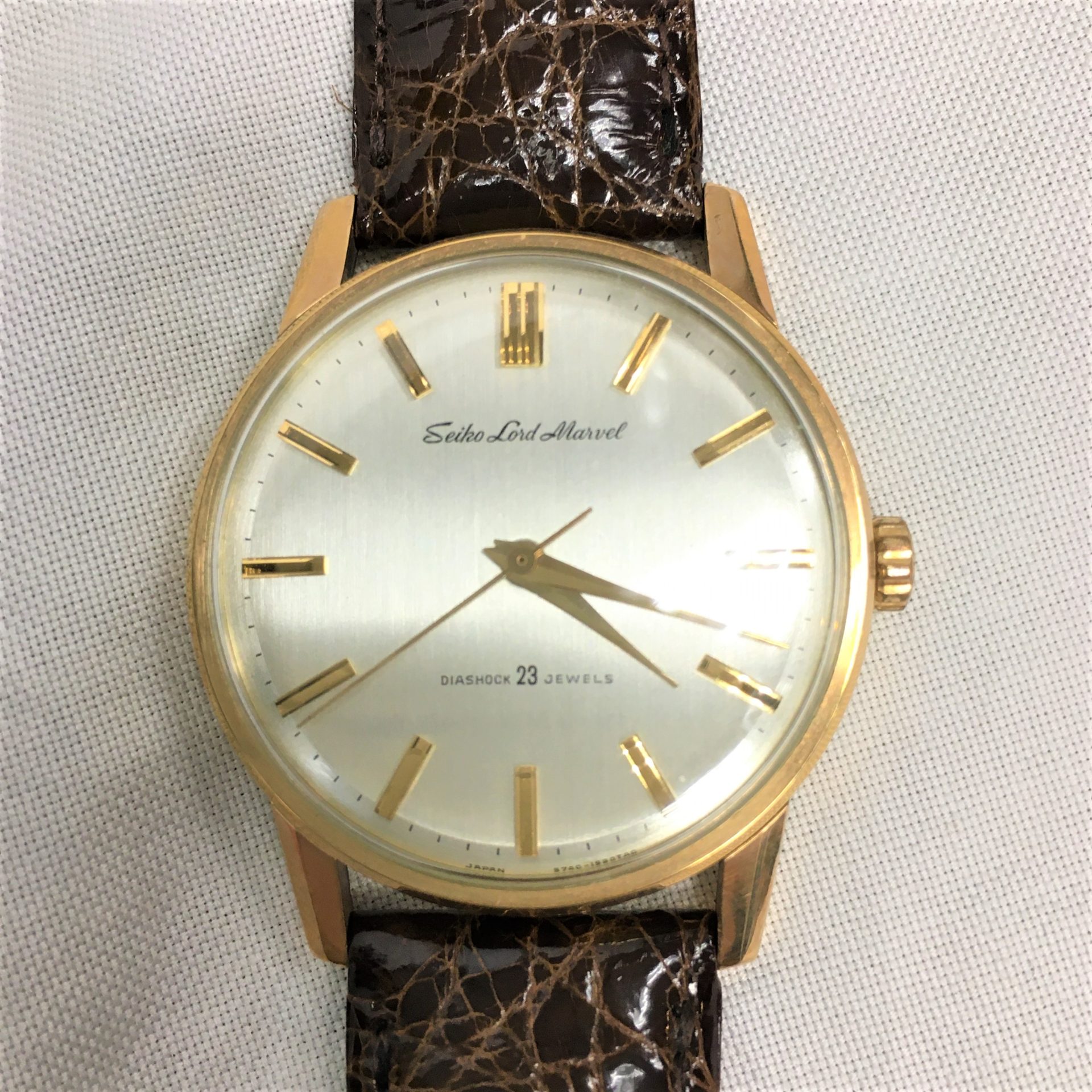 セイコー ロードマーベル 5740-1990 筆記体ロゴ SS Cal.5740A 23石