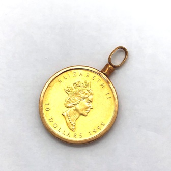 メイプルリーフ金貨ペンダントトップ
