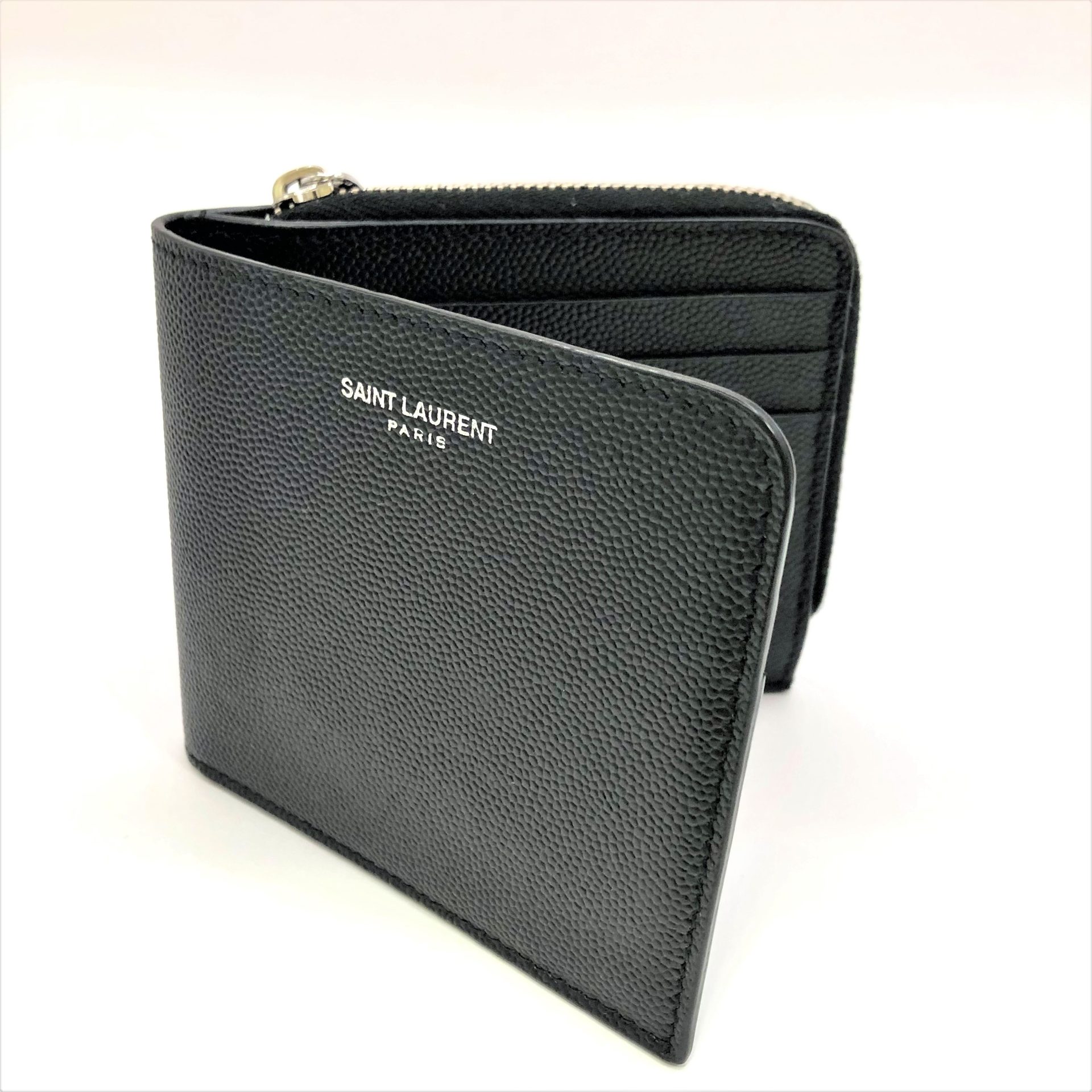 【SAINT LAURENT】イースト/ウェスト ジップウォレット イースト/ウェスト ジップウォレット（グレインパウダーエンボス