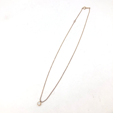 K18 一粒ダイヤモンドネックレス