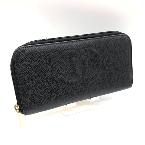 CHANEL キャビアスキン ココマークファスナー長財布 買取実績 | 玉光堂 