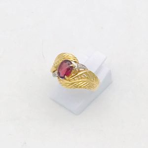 K18 ルビー付きリング