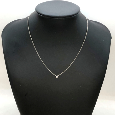 TIFFANY＆Co. バイザヤード Ag925 1Pダイヤネックレス