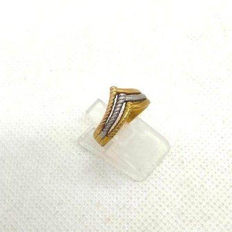 K18/Pt900 金ベースコンビ リング