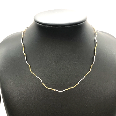 ▪️K18 ネックレス▪️K18pt850コンビネックレス＋おまけ K18/Pt850 コンビネックレス 18金 プラチナ ネックレスチェーン