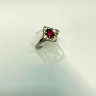 破格セール　高級 ルビー1.21ct ダイヤ K18WG ヘッド美品 Pt900ルビー0.71ctとダイヤモンドのリング （最高 ダイヤモンド