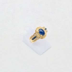 K18 サファイア付きリング