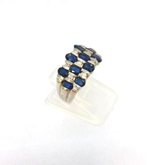 pt900 サファイア1.579ct ダイヤ0.8ct ダイヤリング Pt900 リング（サファイア2.2ct、メレダイヤ0.015ct） 買取実績